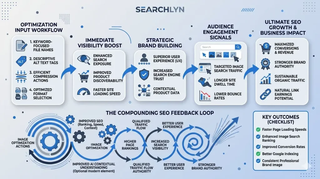 Shopify image optimization — file naming, alt text, and compression workflow