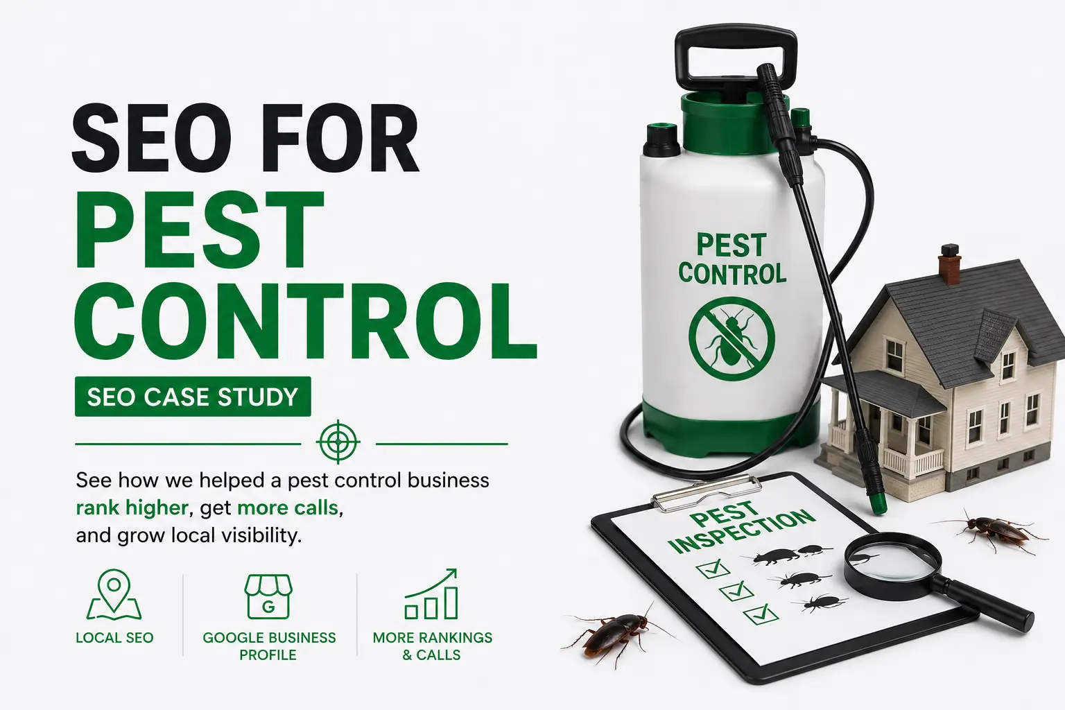 Visual representation of SEO for Pest Control specifically designed to enhance the search visibility and traffic for Pest Control Contractors and companies