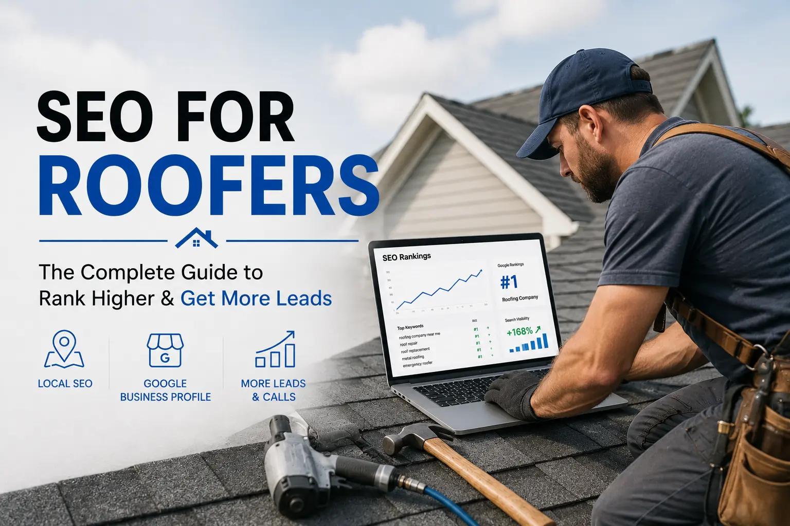 Visual representation of SEO for Roofers specifically designed to enhance the search visibility and traffic for roofers